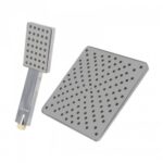 سردوش با گوشی اب و هوا مربع (کروم)