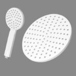 گوشی با سردوش گرد سفید اب و هوا