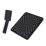 سردوش با گوشی اب و هوا مربع (مشکی)