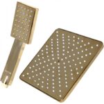 سردوش با گوشی اب و هوا مربع (طلایی)